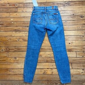 7 for all mankind high waist ankle skinny women stretchy jeans size 24